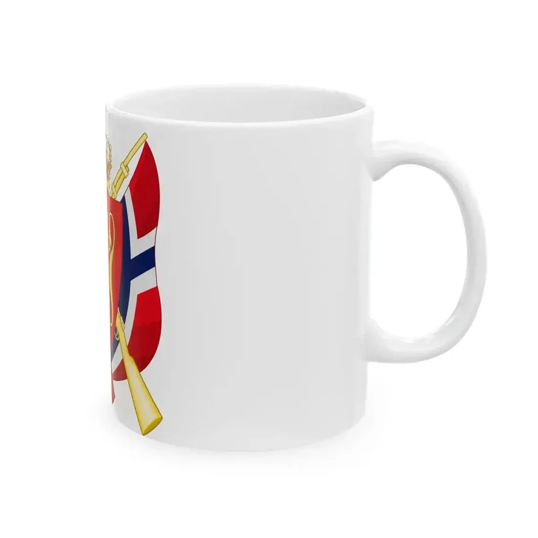 Coat of arms of the National Rifle Association of Norway - White Coffee Mug - Go Mug Yourself