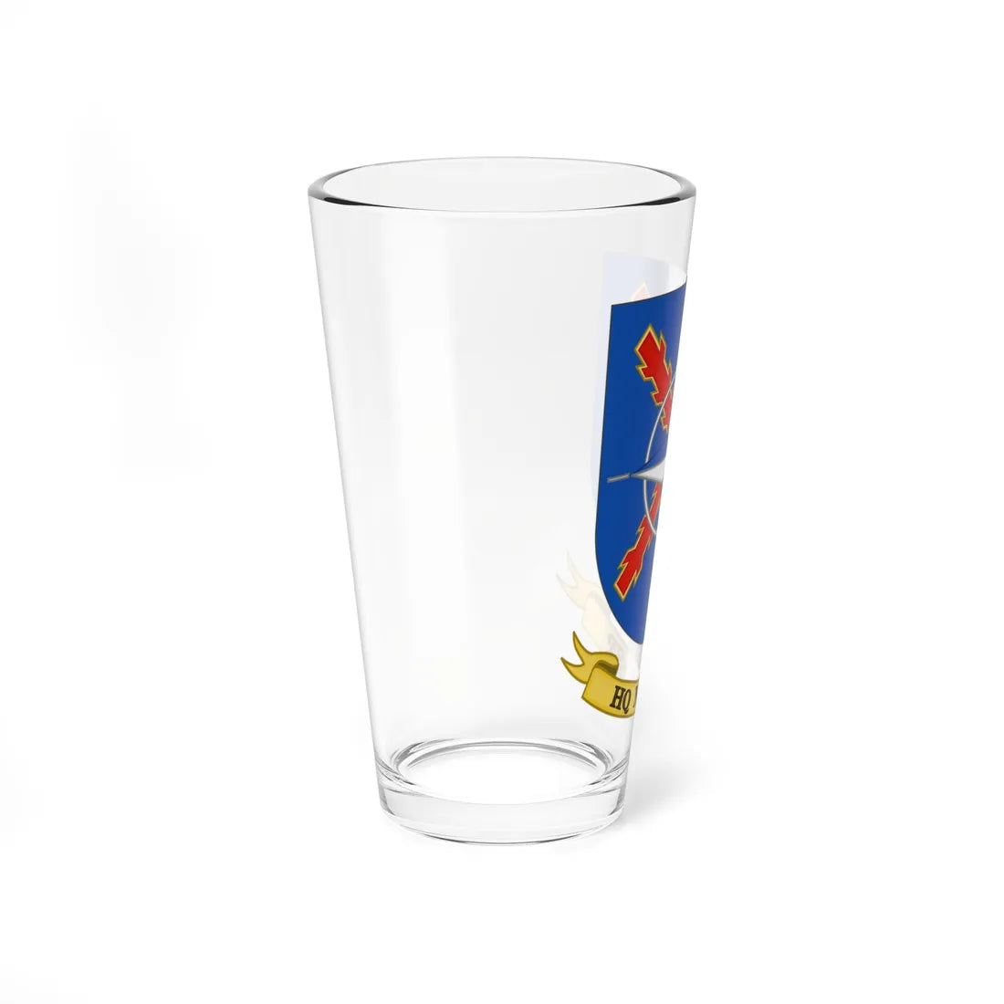 Coat of Arms of the NATO Rapid Deployable Corps-Spain Headquaters (Spain) (Coat of Arms) Pint Glass 16oz - Go Mug Yourself