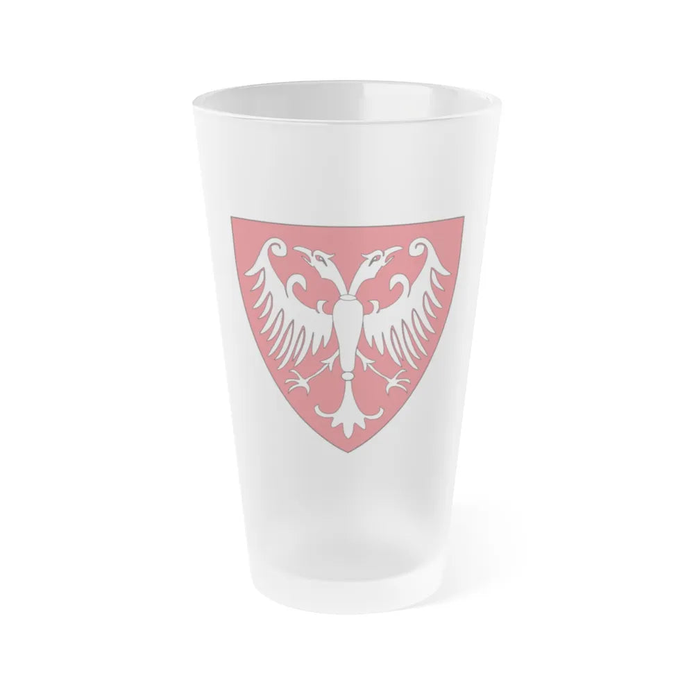 Coat of arms of the Nemanic Dynasty - Frosted Pint Glass 16oz-Go Mug Yourself