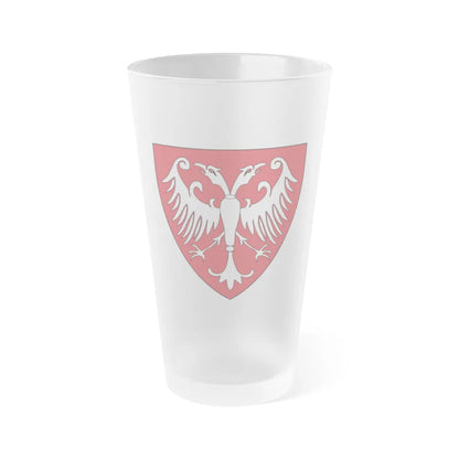 Coat of arms of the Nemanic Dynasty - Frosted Pint Glass 16oz-Go Mug Yourself