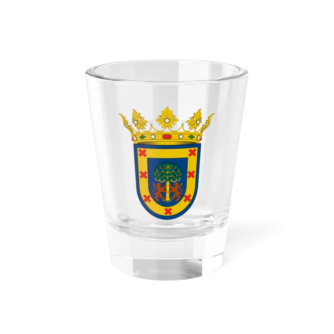 Coat of arms of the New Kingdom of Galicia (Mexico) (Coat of Arms) Shot Glass 1.5oz 1.5oz - Go Mug Yourself