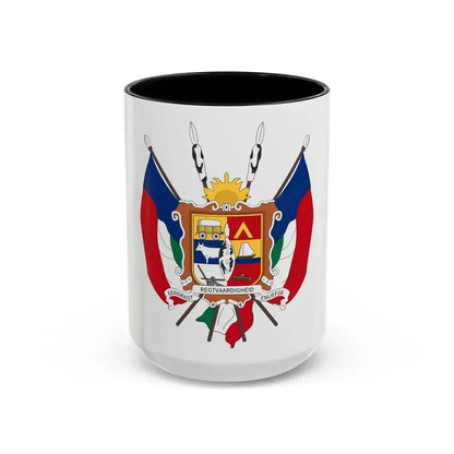 Coat of arms of the Nieuwe Republiek - Accent Coffee Mug 15oz Black - Go Mug Yourself