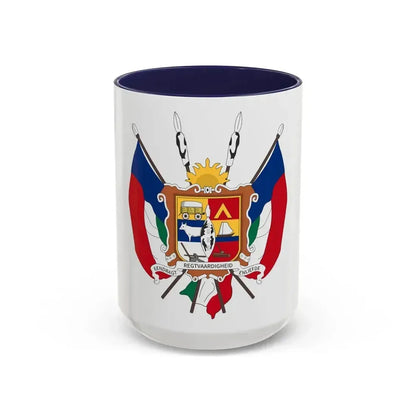 Coat of arms of the Nieuwe Republiek - Accent Coffee Mug 15oz Navy - Go Mug Yourself