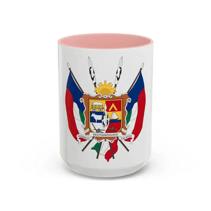 Coat of arms of the Nieuwe Republiek - Accent Coffee Mug 15oz Pink - Go Mug Yourself