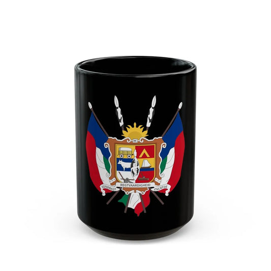 Coat of arms of the Nieuwe Republiek - Black Coffee Mug-15oz-Go Mug Yourself