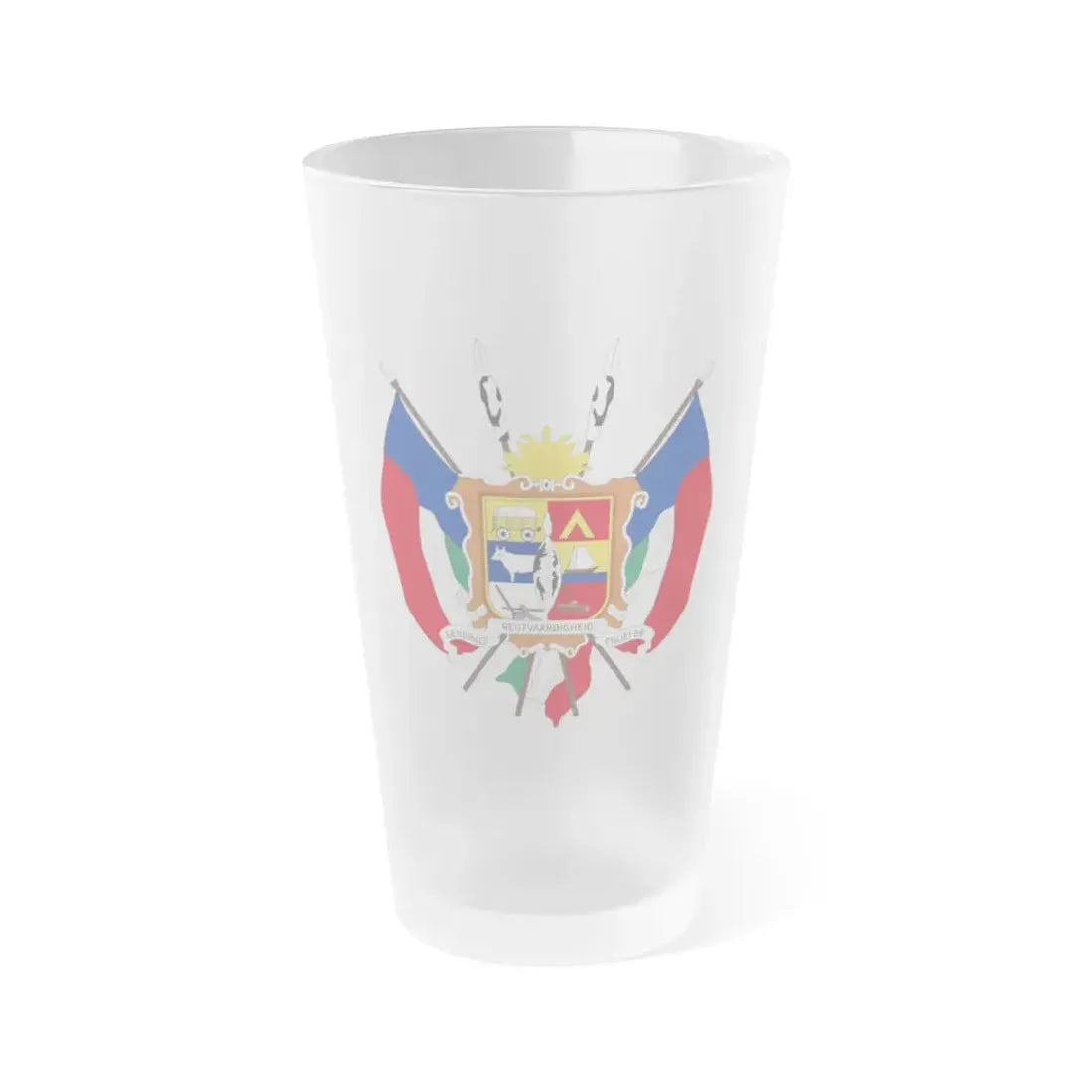 Coat of arms of the Nieuwe Republiek - Frosted Pint Glass 16oz Default Title - Go Mug Yourself