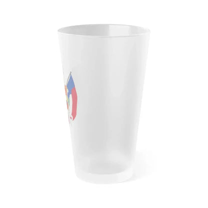 Coat of arms of the Nieuwe Republiek - Frosted Pint Glass 16oz - Go Mug Yourself