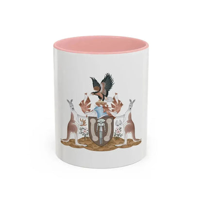 Coat of arms of the Northern Territory - Accent Coffee Mug 11oz Pink - Go Mug Yourself