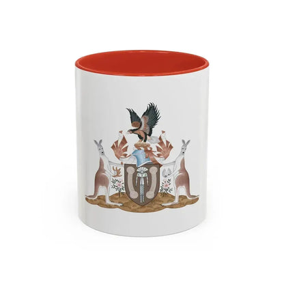 Coat of arms of the Northern Territory - Accent Coffee Mug 11oz Red - Go Mug Yourself