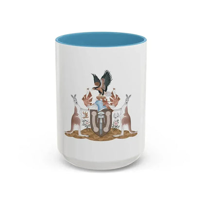 Coat of arms of the Northern Territory - Accent Coffee Mug 15oz Light Blue - Go Mug Yourself