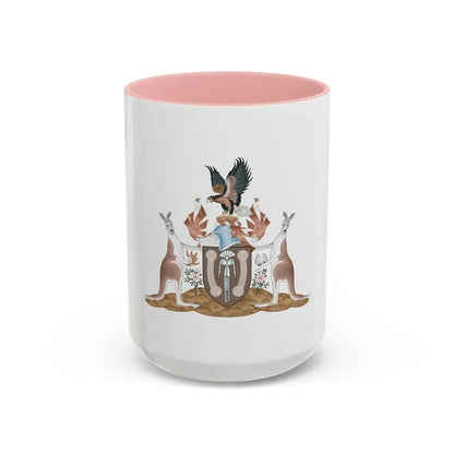 Coat of arms of the Northern Territory - Accent Coffee Mug 15oz Pink - Go Mug Yourself