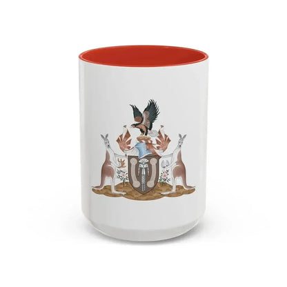 Coat of arms of the Northern Territory - Accent Coffee Mug 15oz Red - Go Mug Yourself