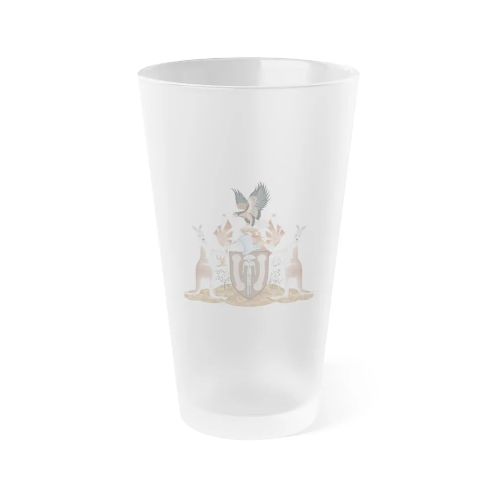 Coat of arms of the Northern Territory - Frosted Pint Glass 16oz-Go Mug Yourself