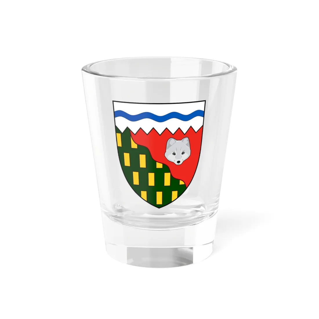 Coat of Arms of the Northwest Territories (Canada) (Coat of Arms) Shot Glass 1.5oz 1.5oz - Go Mug Yourself