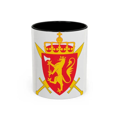 Coat of arms of the Norwegian Armed Forces - Accent Coffee Mug 11oz Black - Go Mug Yourself