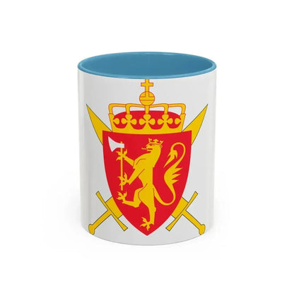 Coat of arms of the Norwegian Armed Forces - Accent Coffee Mug 11oz Light Blue - Go Mug Yourself
