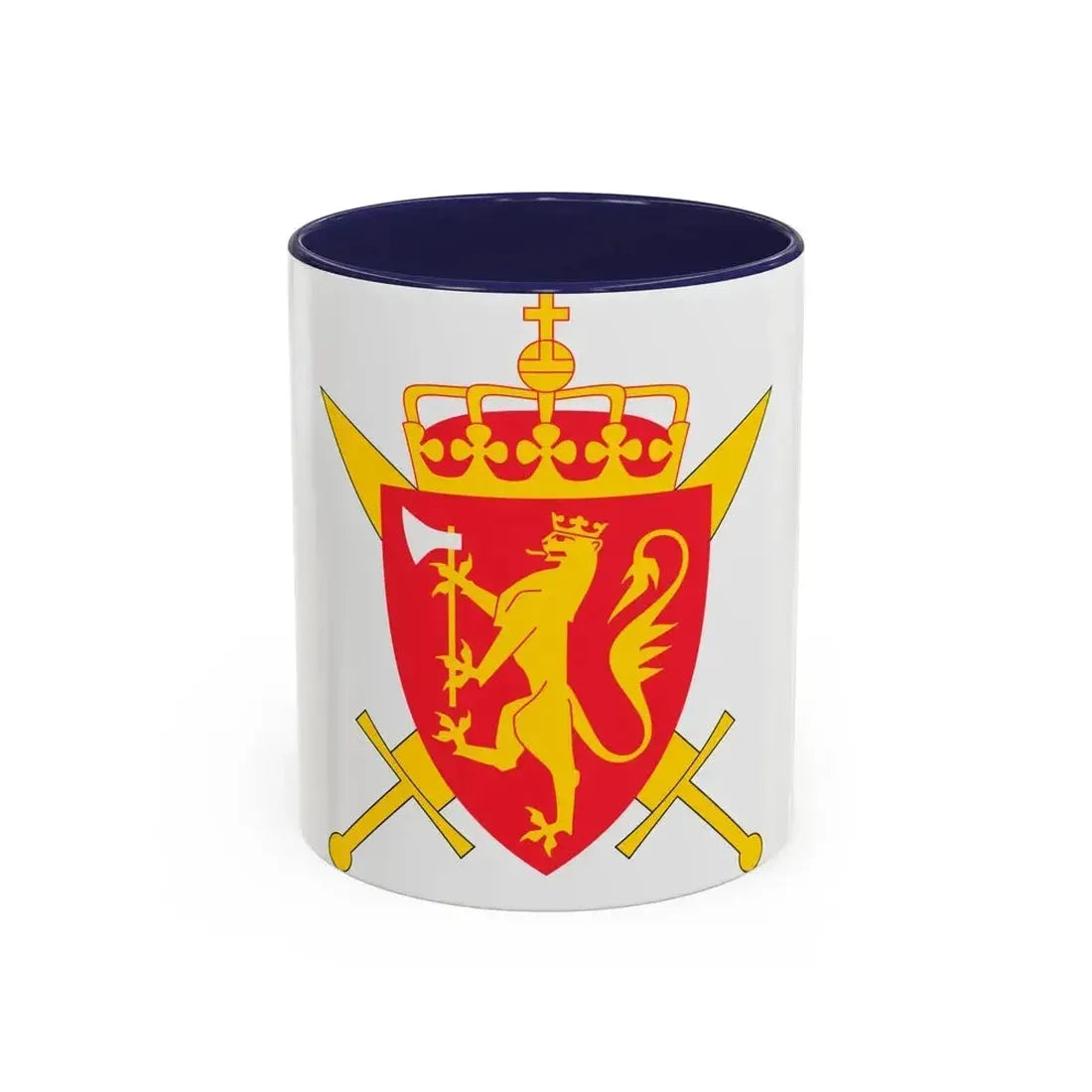Coat of arms of the Norwegian Armed Forces - Accent Coffee Mug 11oz Navy - Go Mug Yourself