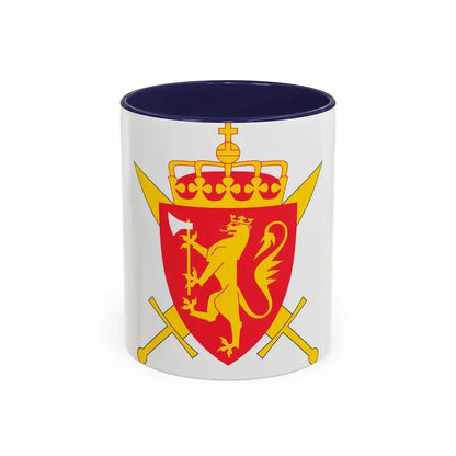 Coat of arms of the Norwegian Armed Forces - Accent Coffee Mug 11oz Navy - Go Mug Yourself