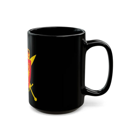 Coat of arms of the Norwegian Armed Forces - Black Coffee Mug-Go Mug Yourself