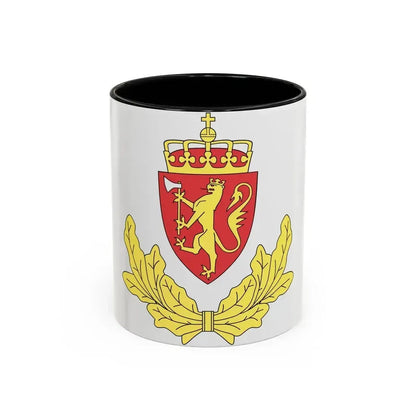 Coat of arms of the Norwegian Border Police - Accent Coffee Mug 11oz Black - Go Mug Yourself