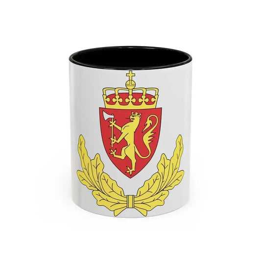 Coat of arms of the Norwegian Border Police - Accent Coffee Mug 11oz Black - Go Mug Yourself