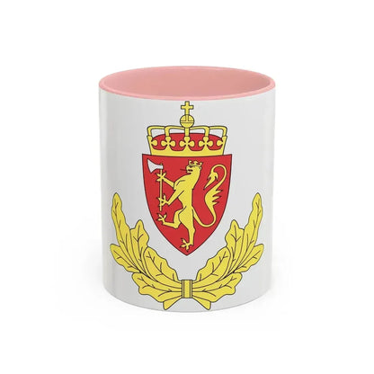 Coat of arms of the Norwegian Border Police - Accent Coffee Mug 11oz Pink - Go Mug Yourself