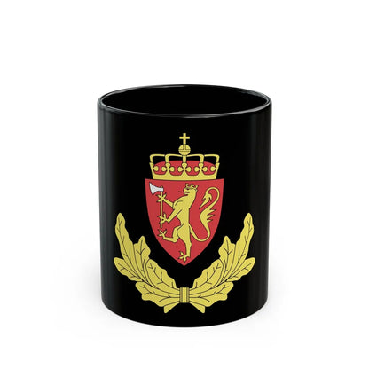 Coat of arms of the Norwegian Border Police - Black Coffee Mug-11oz-Go Mug Yourself