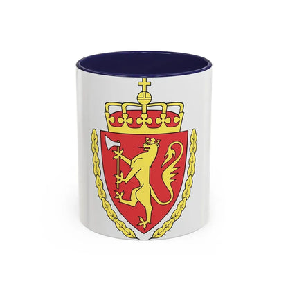 Coat of arms of the Norwegian Customs Service - Accent Coffee Mug 11oz Navy - Go Mug Yourself