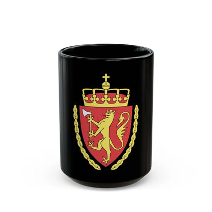 Coat of arms of the Norwegian Customs Service - Black Coffee Mug-15oz-Go Mug Yourself