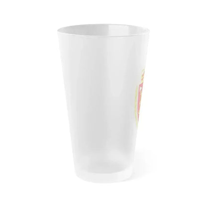 Coat of arms of the Norwegian Customs Service - Frosted Pint Glass 16oz - Go Mug Yourself