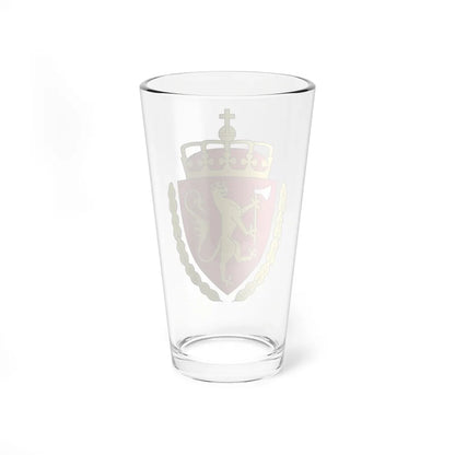 Coat of arms of the Norwegian Customs Service - Pint Glass 16oz-Go Mug Yourself