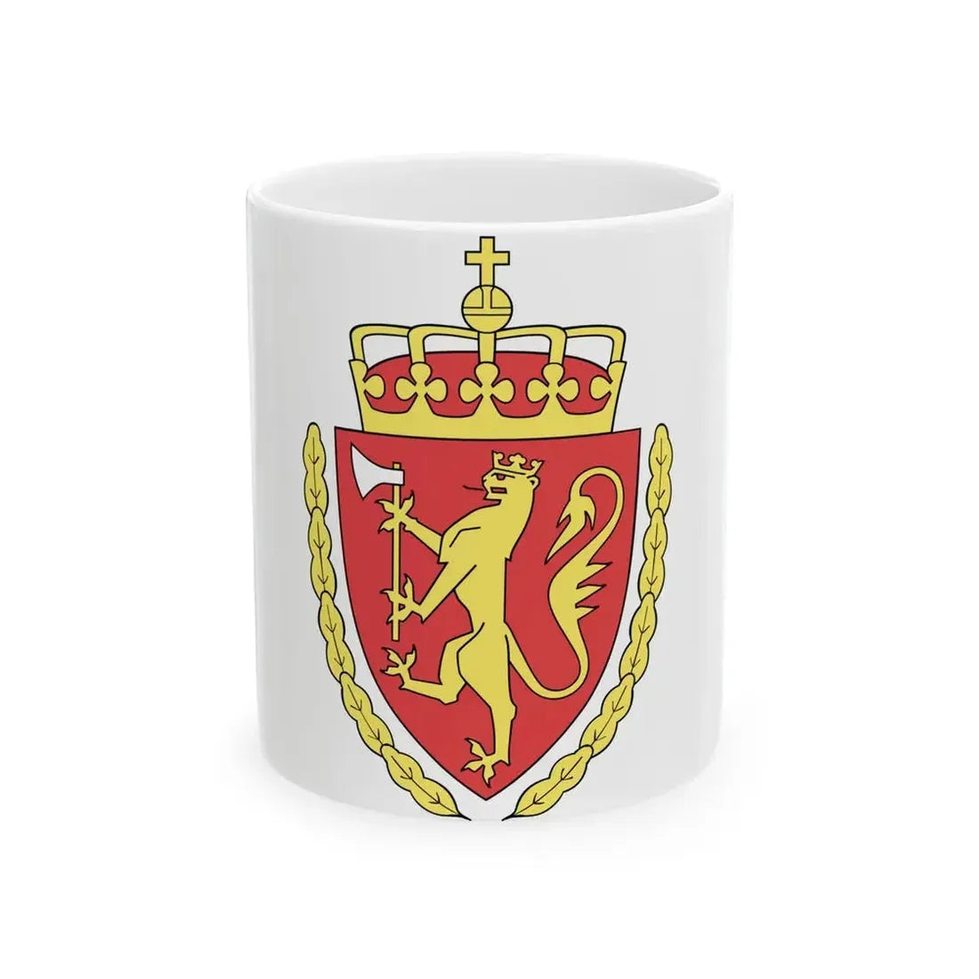 Coat of arms of the Norwegian Customs Service - White Coffee Mug 11oz - Go Mug Yourself