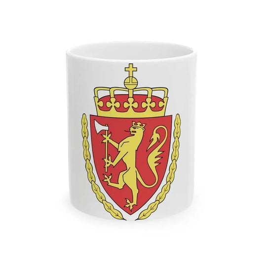 Coat of arms of the Norwegian Customs Service - White Coffee Mug 11oz - Go Mug Yourself