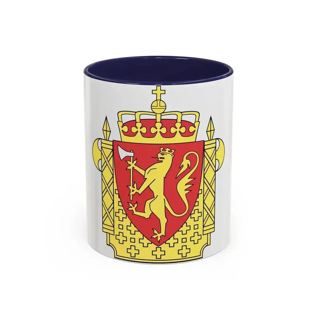 Coat of arms of the Norwegian Police Service - Accent Coffee Mug 11oz Navy - Go Mug Yourself