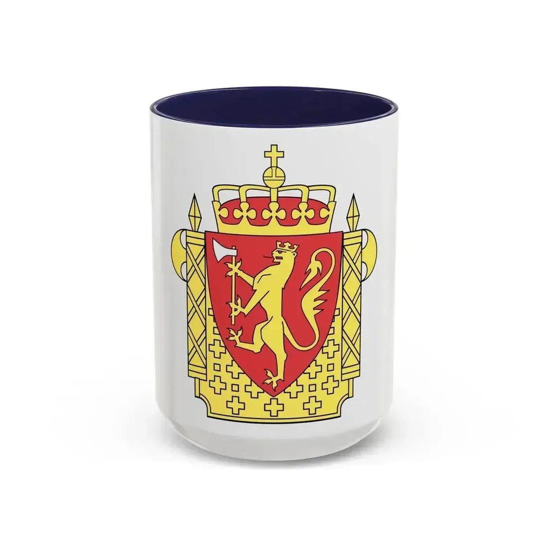 Coat of arms of the Norwegian Police Service - Accent Coffee Mug 15oz Navy - Go Mug Yourself