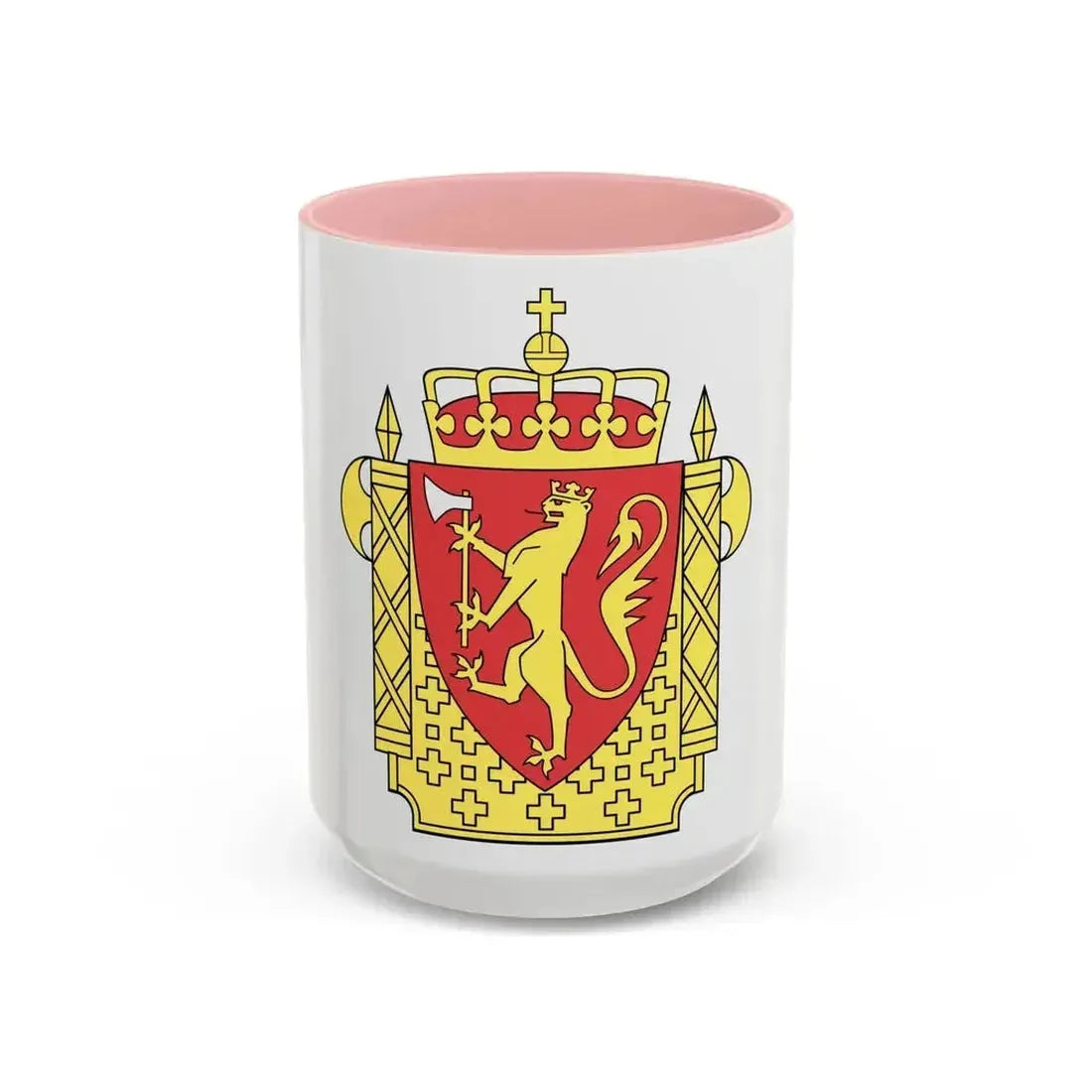 Coat of arms of the Norwegian Police Service - Accent Coffee Mug 15oz Pink - Go Mug Yourself