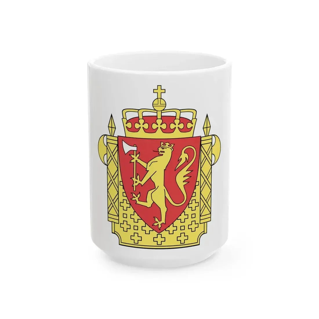Coat of arms of the Norwegian Police Service - White Coffee Mug 15oz - Go Mug Yourself