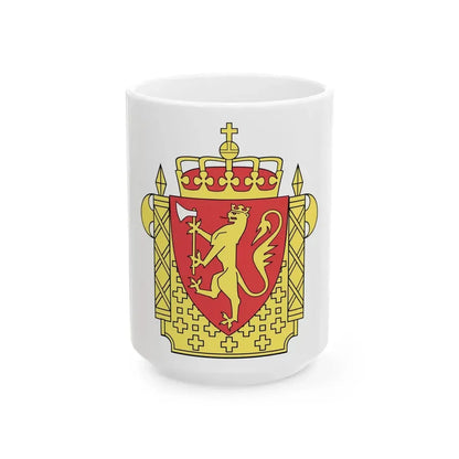 Coat of arms of the Norwegian Police Service - White Coffee Mug 15oz - Go Mug Yourself