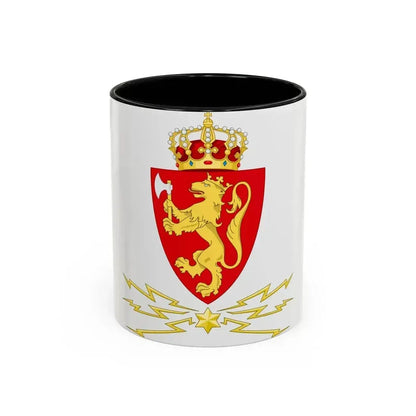 Coat of arms of the Norwegian Telegraph Administration - Accent Coffee Mug 11oz Black - Go Mug Yourself