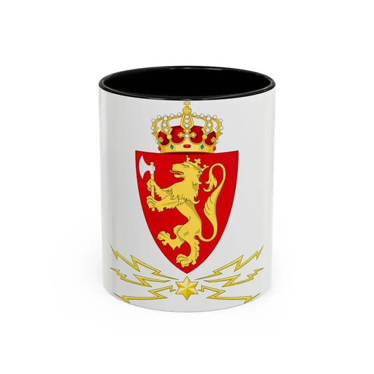 Coat of arms of the Norwegian Telegraph Administration - Accent Coffee Mug 11oz Black - Go Mug Yourself