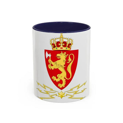 Coat of arms of the Norwegian Telegraph Administration - Accent Coffee Mug 11oz Navy - Go Mug Yourself