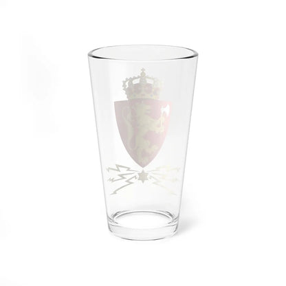 Coat of arms of the Norwegian Telegraph Administration - Pint Glass 16oz-Go Mug Yourself