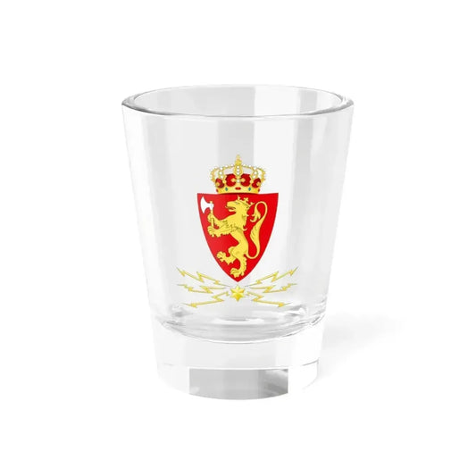 Coat of arms of the Norwegian Telegraph Administration - Shot Glass 1.5oz 1.5oz - Go Mug Yourself