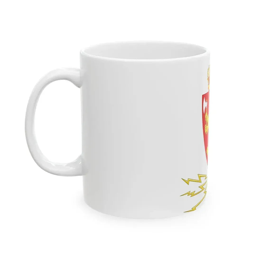 Coat of arms of the Norwegian Telegraph Administration - White Coffee Mug - Go Mug Yourself
