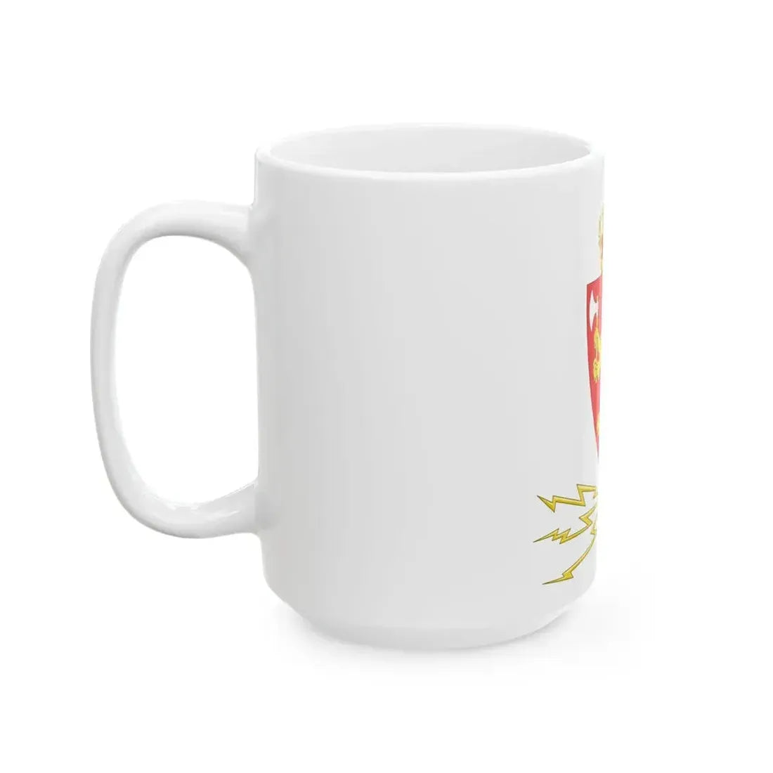 Coat of arms of the Norwegian Telegraph Administration - White Coffee Mug - Go Mug Yourself
