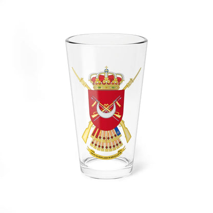 Coat of Arms of the of the 52nd Regulares Light Infantry Group (Spain) (Coat of Arms) Pint Glass 16oz 16oz - Go Mug Yourself
