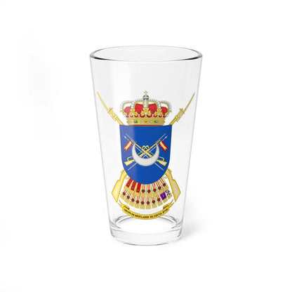 Coat of Arms of the of the 54th Regulares Light Infantry Group (Spain) (Coat of Arms) Pint Glass 16oz 16oz - Go Mug Yourself