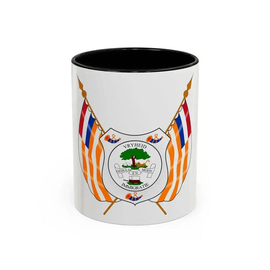 Coat of arms of the Orange Free State - Accent Coffee Mug 11oz Black - Go Mug Yourself