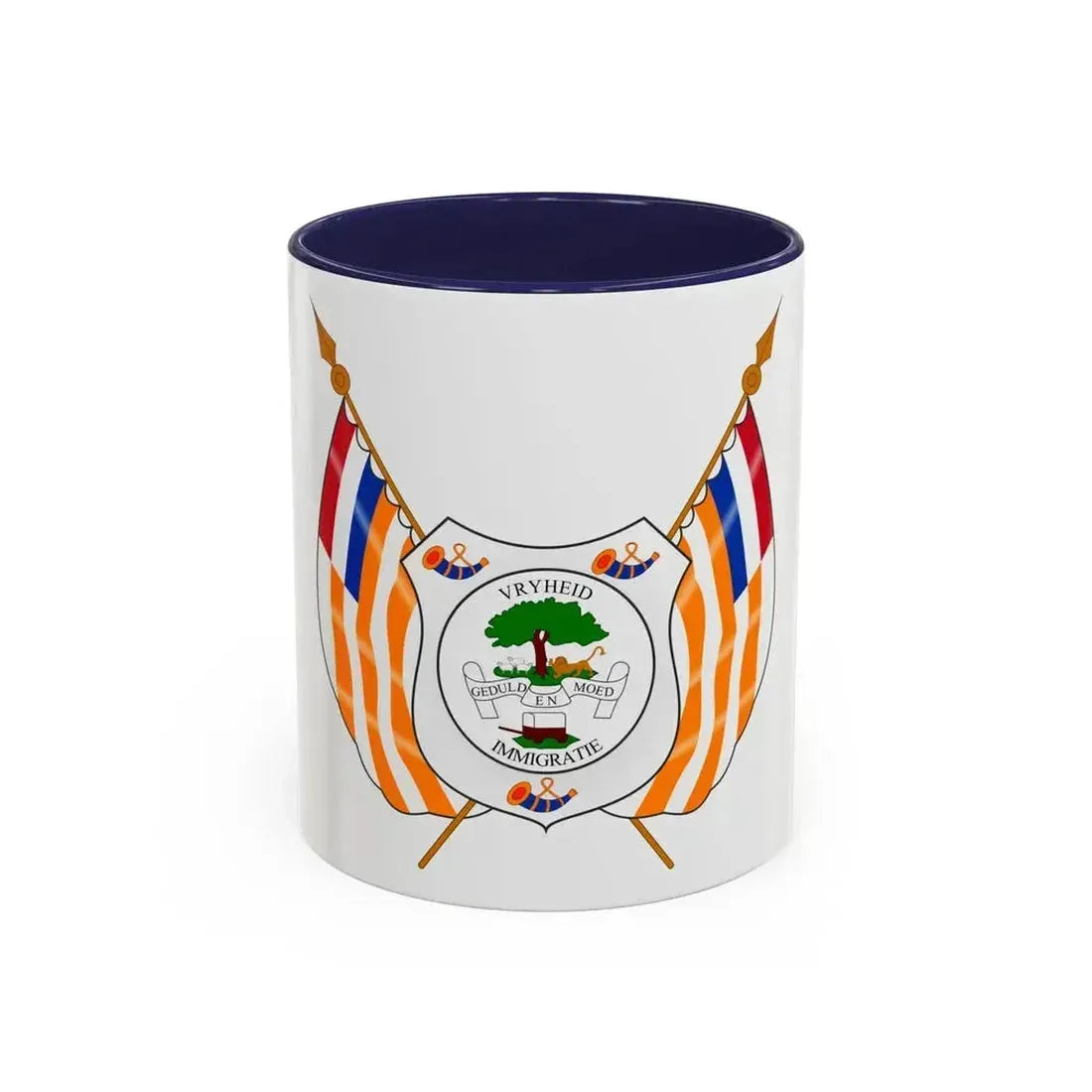 Coat of arms of the Orange Free State - Accent Coffee Mug 11oz Navy - Go Mug Yourself