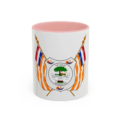 Coat of arms of the Orange Free State - Accent Coffee Mug 11oz Pink - Go Mug Yourself